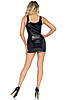 Leg Avenue Vinyl lace up mini dress M Black, фото 2