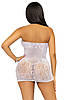 Сукня-сітка зі стразами Leg Avenue Rhinestone halter mini dress White, відкрита спина, one size, фото 2