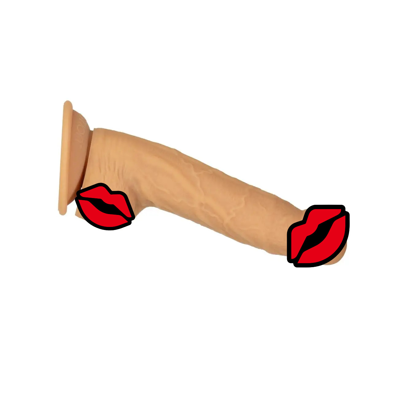 Фалоімітатор ADDICTION Dual Density Silicone Dildo Caramel 8″, присоска, діаметр 4,3 см, віброкуля, довжина 20,3 см, фото 1