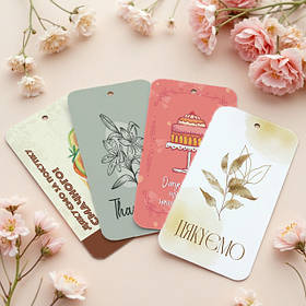 Бірки "Дякуємо", "Дякуємо за замовлення"