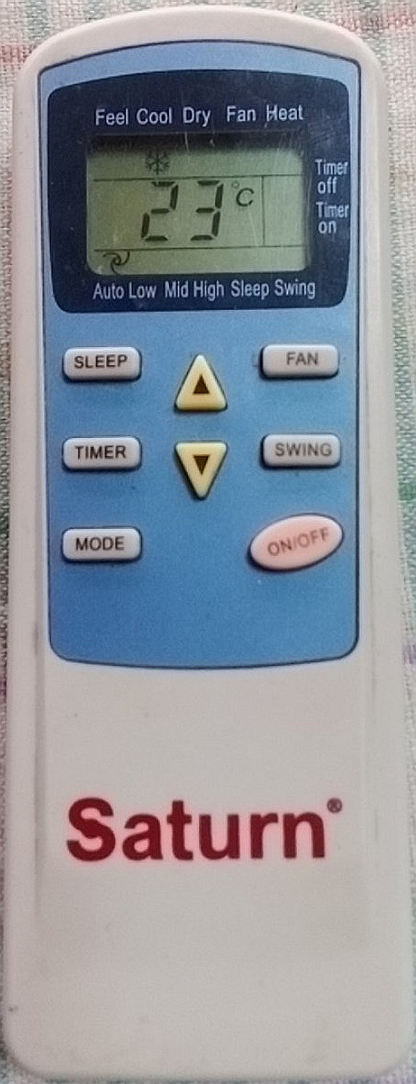 Пульт від кондиціонера SATURN ST-07APH, ST-12HRG, CS-07VP, CS-09VP, фото 1