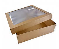 Коробка для постільної білизни 30 см х 40 см х 8 см крафт, фото 3