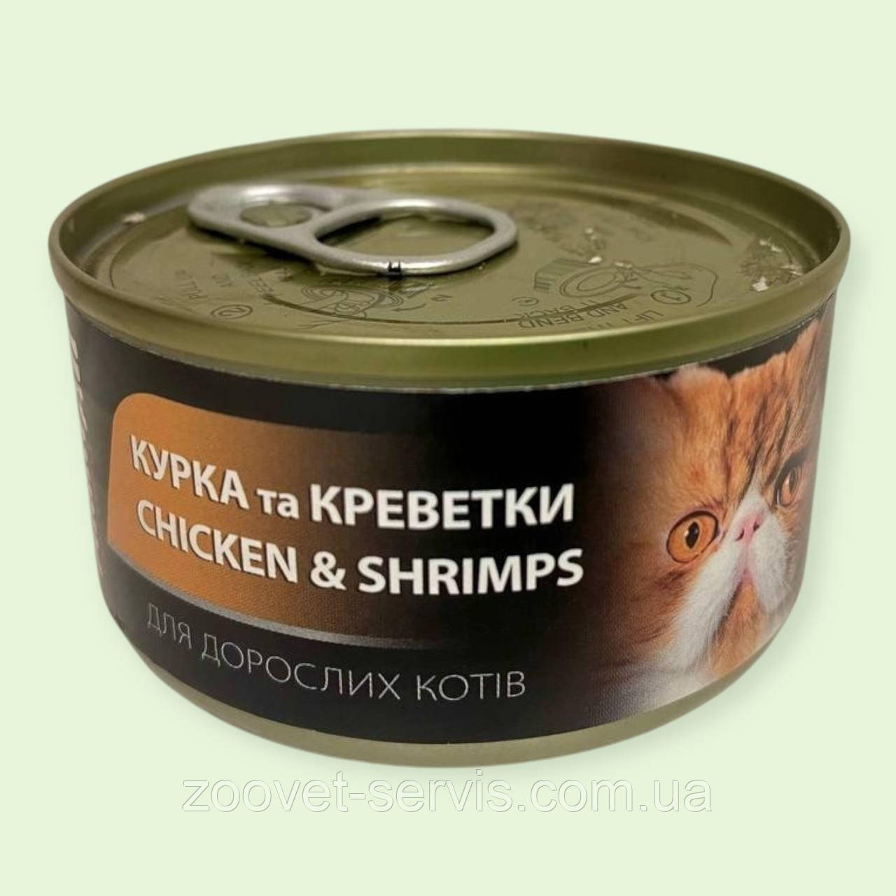 Консерви AnimAll для котів курка з креветками 85 г — супер преміум вологий корм для дорослих котів, фото 1