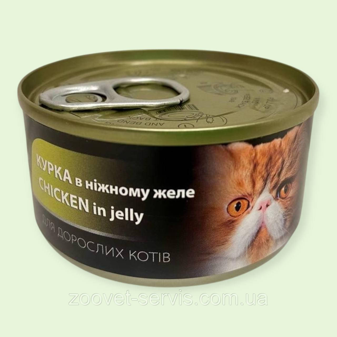 Корм AnimAll для котів курка в ніжному желе 85 г – смачний вологий корм для кішок щодня