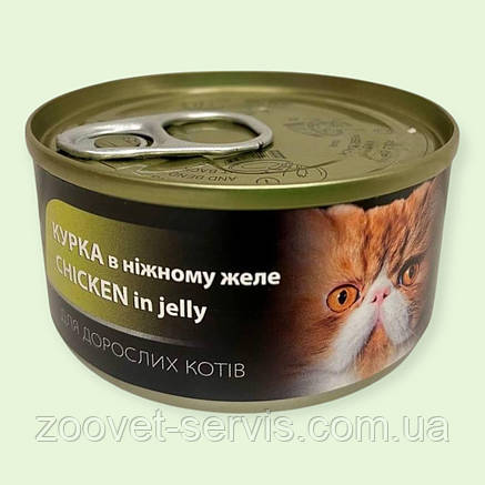 Корм AnimAll для котів курка в ніжному желе 85 г – смачний вологий корм для кішок щодня, фото 1