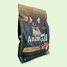 Повнораціонний сухий корм AnimAll зі свіжою індичкою та ягням для дорослих собак малих порід, 2.5 кг, фото 4