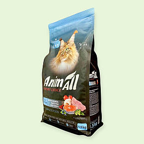 Сухий корм AnimAll для котів з лососем, білою рибою та індичкою 1,5кг, фото 3