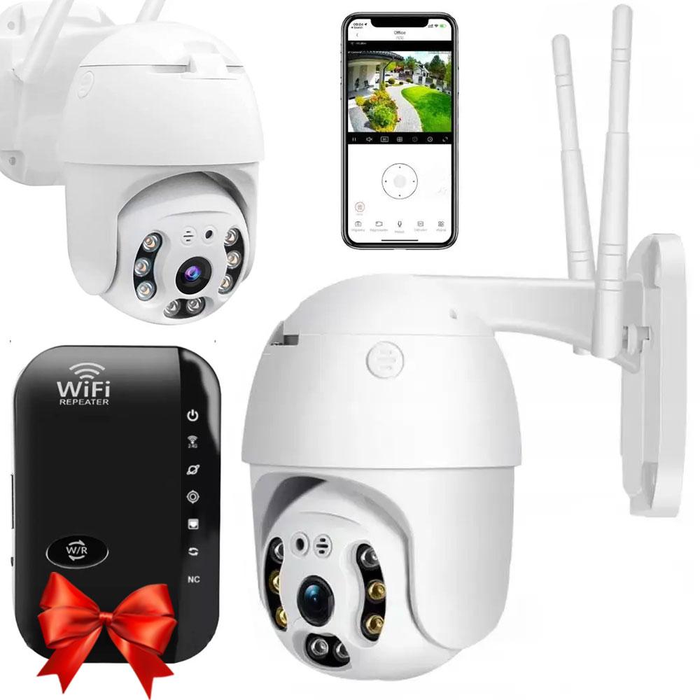 Вулична камера 4MP, Full HD, A6 + Подарунок Ретранслятор WiFi / Вай фай камера спостереження / Wifi камера для дому, фото 1