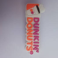 Джибітси, jibbitz на крокси, прикраси, значки для кроксів, тематика фаст-фуд. Напис Dunkin Donats