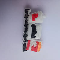 Джибітси, jibbitz на крокси, прикраси, значки для кроксів, тематика фаст-фуд. Меню фаст-фуд