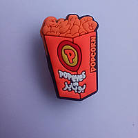 Джибітси, jibbitz на крокси, прикраси, значки для кроксів, тематика фаст-фуд. Поп-корн міні