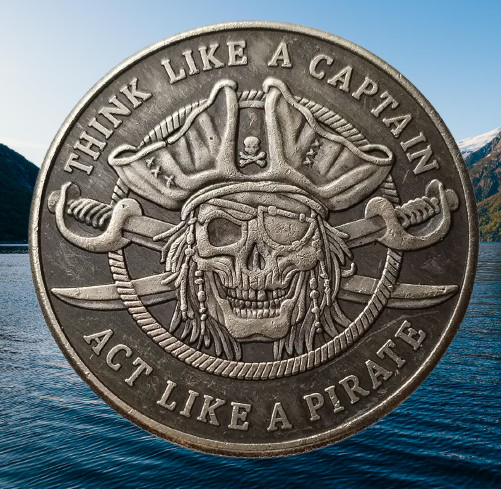 Монета сувенір, долар США "Веселий Роджер". Coin American, фото 1