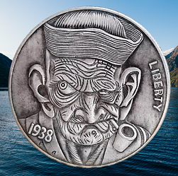 Сувенір монета долар США МОЖ 1938г "матрос". Hobo Coin American Morgan