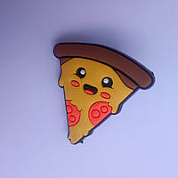 Джибітси, jibbitz на крокси, прикраси, значки для кроксів, тематика фаст-фуд. Шматочок піци