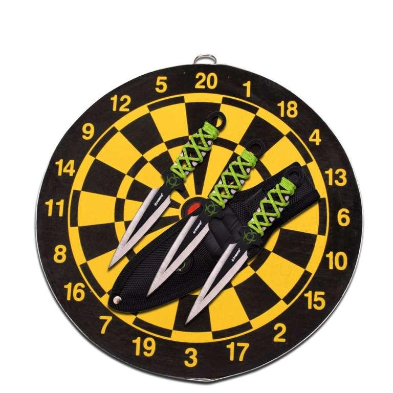 Набір з трьох метальних ножів з мішенню Perfect Point Z Hunter tdi, фото 1