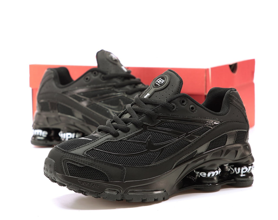 Чоловічі кросівки Nike Shox Ride 2 Supreme Black чорні Найк Шокс Супрім текстиль