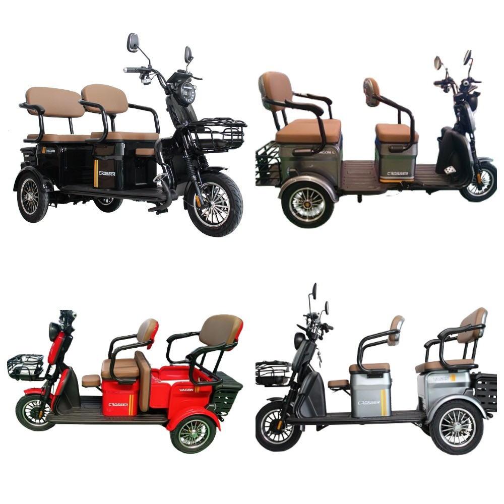 Електротрайк CROSSER TR-4 VAGON 800W-72V-20Ah Шини: 3.00-10"купити дешево Україна