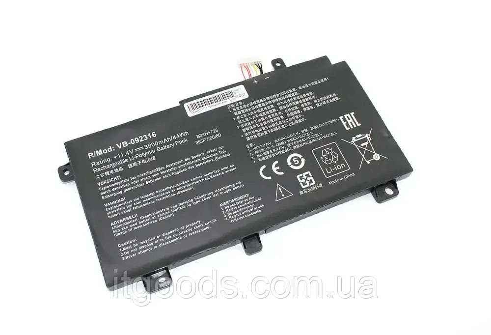 Батарея для ноутбука Asus B31N1726 44Wh 11.4V FX504 FX504GD FX505GM FX505GE FX86 FX766L TUF766 FA506 FA706