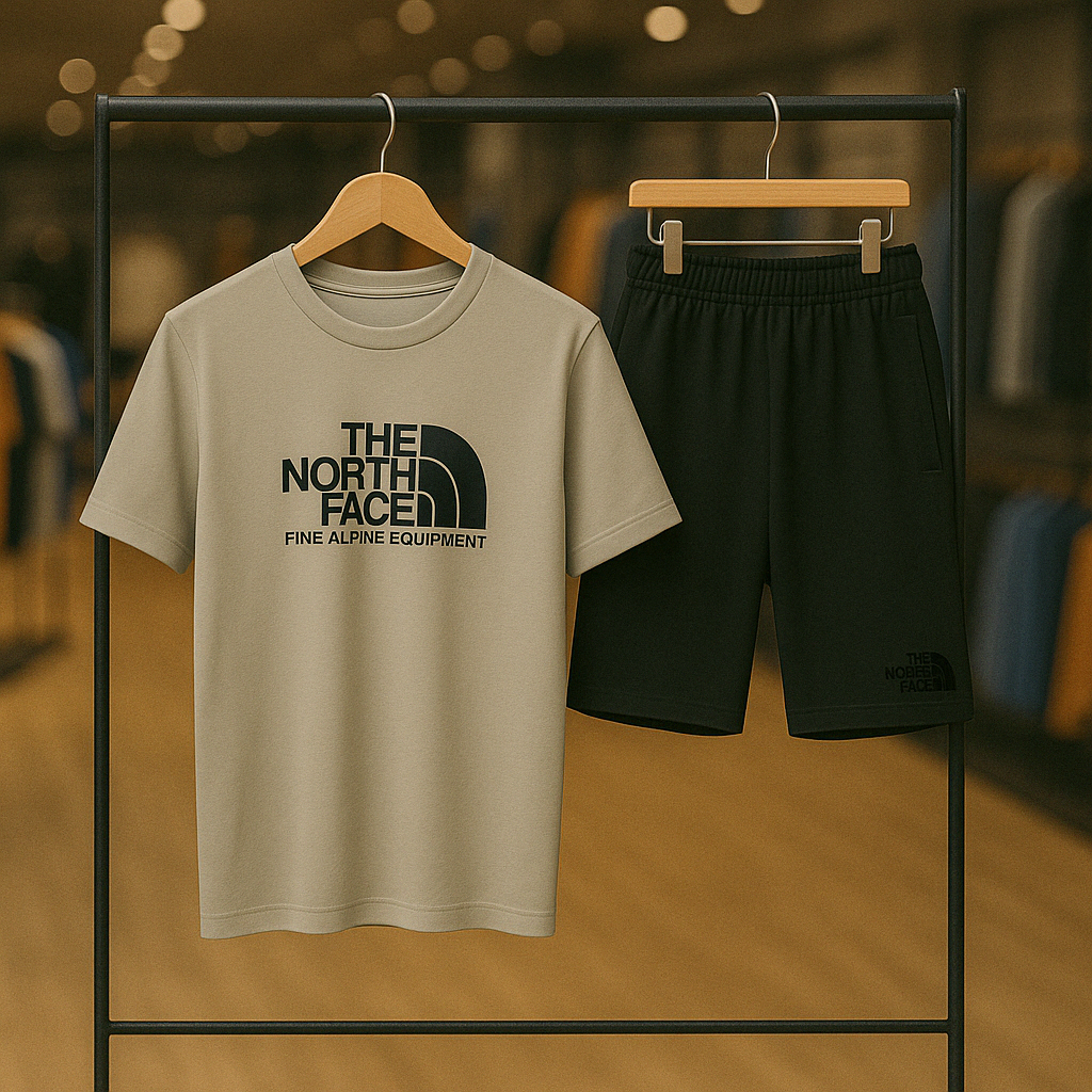 Чоловічий спортивний костюм (футболка та шорти) The North Face