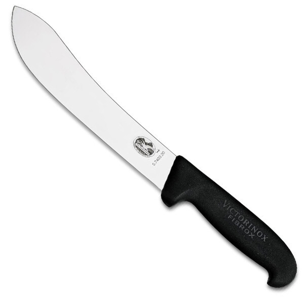 Ніж кухонний обваловий Victorinox Fibrox 18 см, чорний tdi