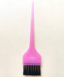 Пензель широкий прямий Big Straight Brush для фарбування волосся Matrix 10T рожевий прозорий, фото 2