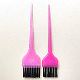 Пензель широкий прямий Big Straight Brush для фарбування волосся Matrix 10T рожевий прозорий, фото 3