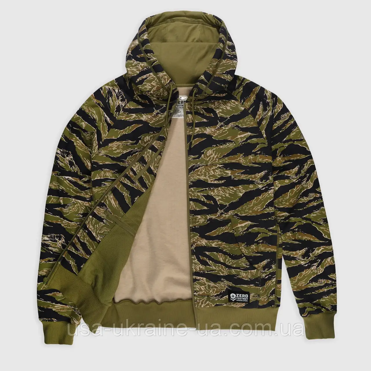 Тактична кофта на застібці Zero Foxtrot Smuggler камуфляж Tiger Stripe / MTP, фото 1