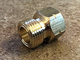 Перехідник балонний нарізний пропановий зі СП21,8LH зовнішній на СП21.8LH внутрішній (подовжувач латунний 3 см), фото 6