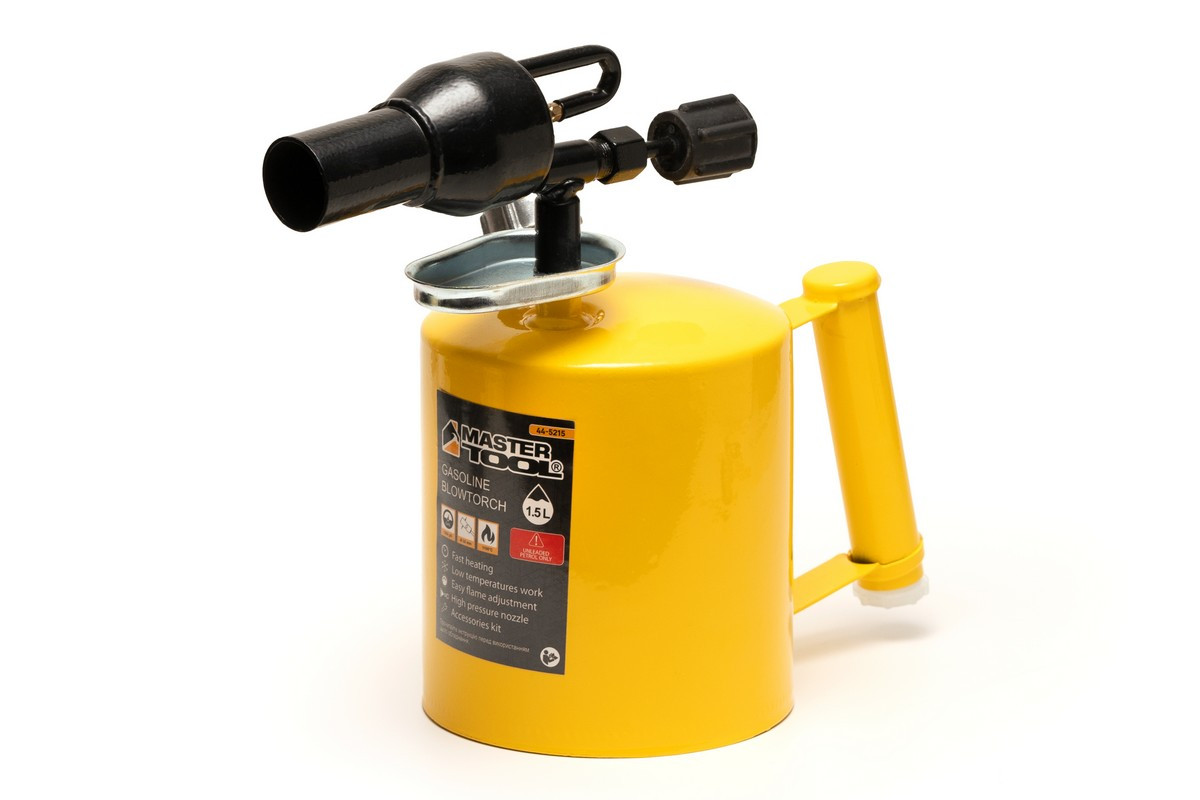 Лампа паяльна бензинова MASTERTOOL 1.5 л 1100 °C 32 мм 1200 г/год 0.25 МПа 44-5215, фото 1