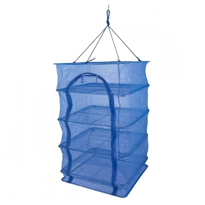 Підвісна 4-и ярусна сітка 50х50х88 см для сушіння риби, грибів, овочів та фруктів, фото 1