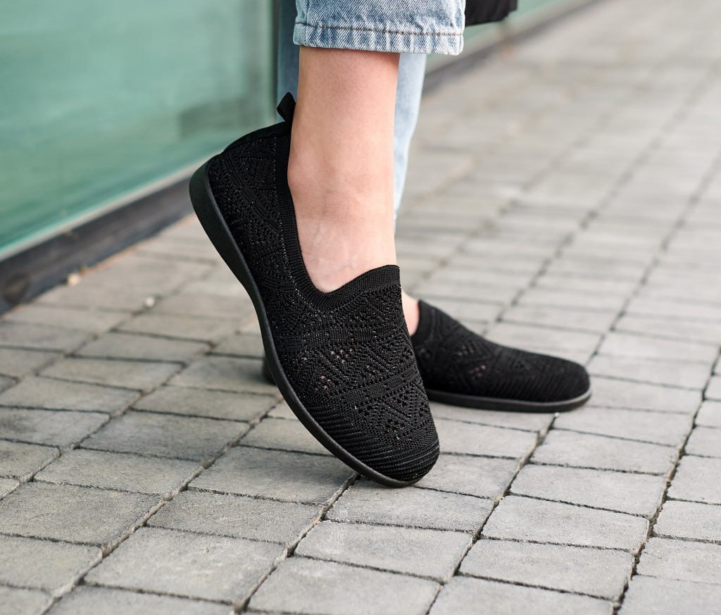 Мокасини жіночі Gipanis текстильні чорні