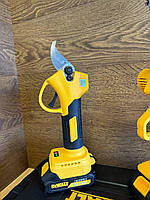 Акумуляторна пила та секатор DeWalt 2в1 комплект електроінструментів для саду з батареєю та зарядним