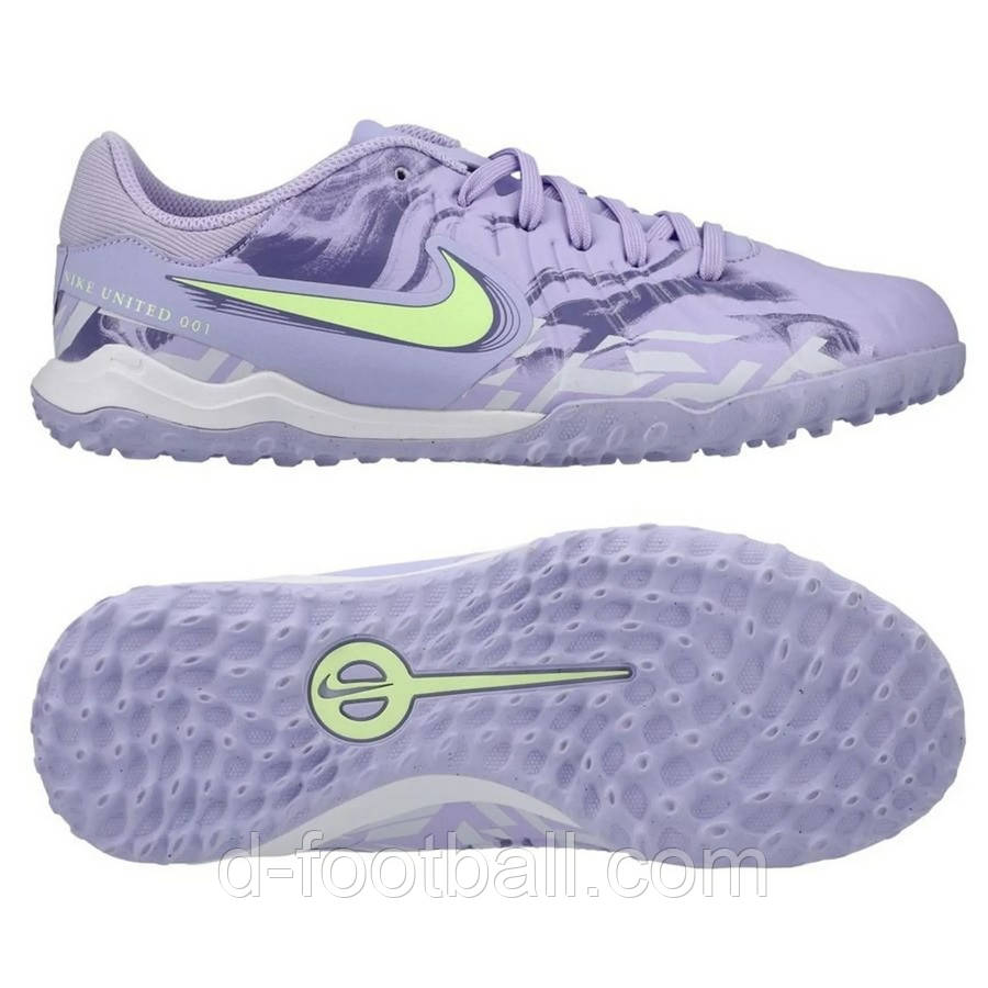 Дитячі сороконіжки Nike Tiempo Legend X Academy NU1 TF Junior HF1499-500, Фіолетовий, Розмір (EU) — 32