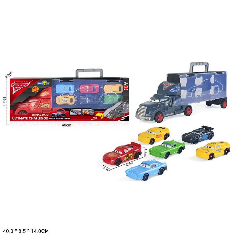 Трейлер арт. 558-3 (48 шт./2) машинки, короб. 40*8,5*14см