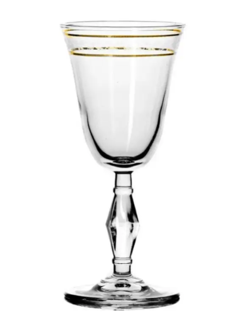 Набір скляних чарок Pasabahce Retro Queen з позолотою 50 мл 6 шт (440074G*), фото 1