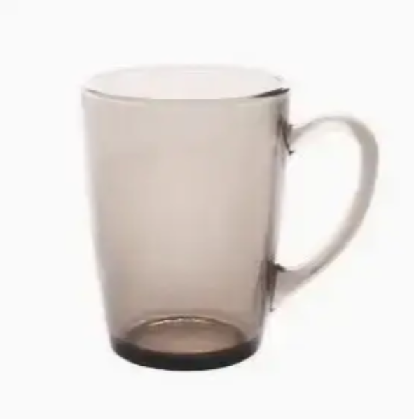 Скляна чашка Helios White coffe димчаста 330 мл (9434)
