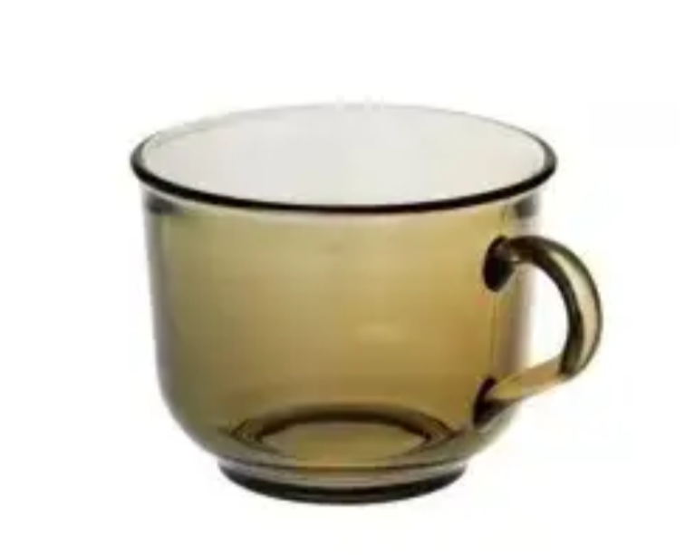 Скляна чашка Helios Black coffe димчаста 220 мл (9407)