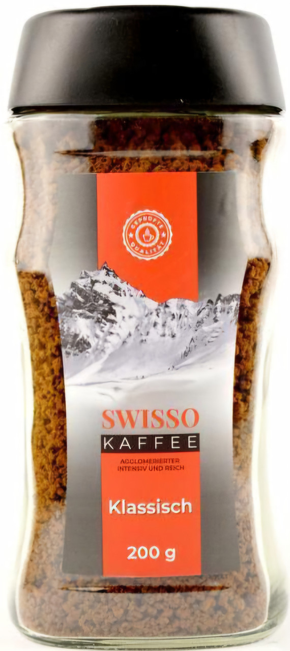 ОРИГІНАЛ! Кава розчинна Swisso KLASSISCH 200г (Swisso Classic)
