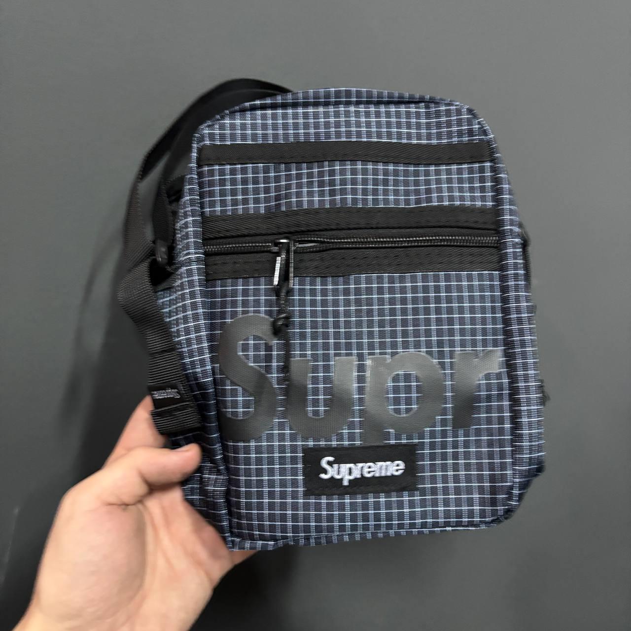 Барсетка Supreme Темно-синя картата, фото 1