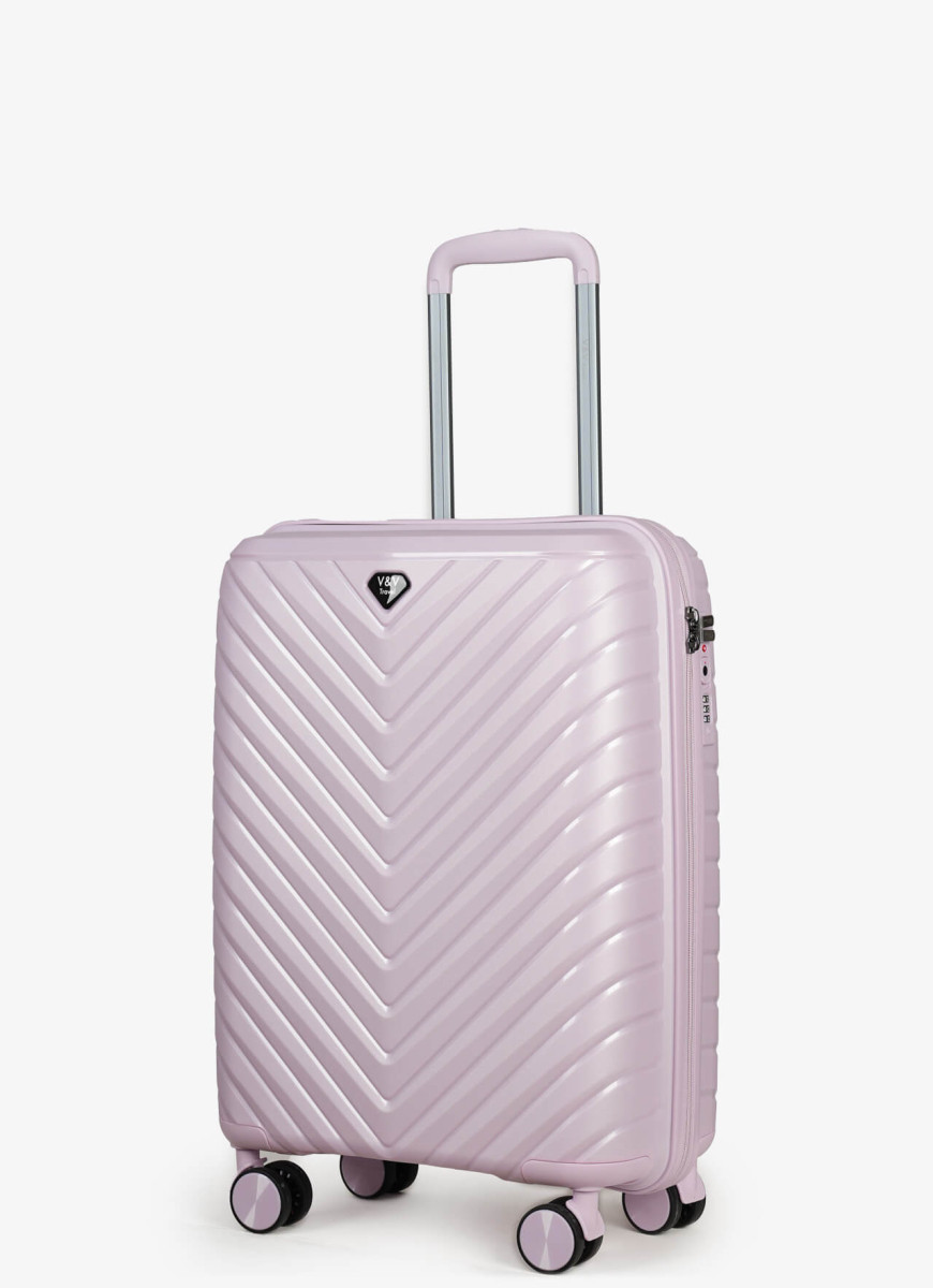 Дорожня валіза поліпропілен рожева Арт.8025/2 pink (S) V&V travel Китай — (Україна)