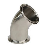 Відведення нержавіюче під кламп 2 дюйма, 45°, фото 3