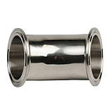 Відведення нержавіюче під кламп 2 дюйма, 45°, фото 4