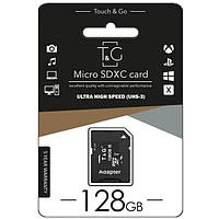 Карта памяти Micro SD 128Gb T&G Class 10 (UHS-3) для хранения данных