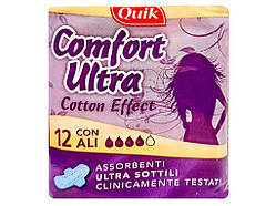 Прокладки гігієнічні Денні 4к. 12шт Comfort ultra Con Ali крильця ТМ QUIK
