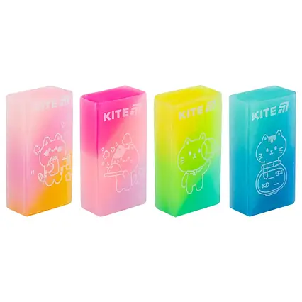 Гумка кольорова Kite Jelly cat K24-143