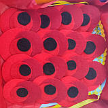 Червоний мак Крапля мак Ніколи знову Брошка значок з маком Красный мак брошки значки, фото 3