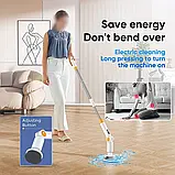 Електрична щітка для миття підлоги з кількома насадками для комплексного збирання., фото 5