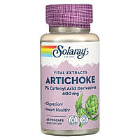 Екстракт листя артишоку Solaray  (Artichoke Leaf Extract) 300 мг 60 вегетаріанських капсул