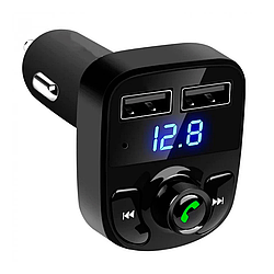 ФМ-трансмітер з Bluetooth, CAR X8 BT, з 2-ма USB / Автомобільний FM модулятор з підсвіткою