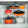 Кухонна полиця для посуду 38-70 см, KITCHEN RACK / Регульована полиця на кухню / Стелаж органайзер під раковину, фото 2